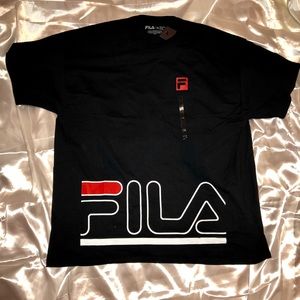 Fila Black Logo Printed T-Shirt